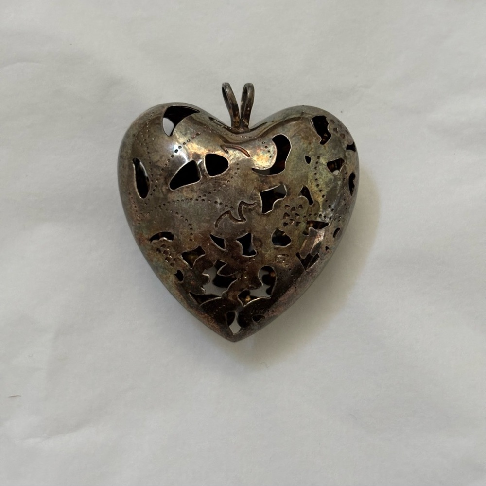 Heart‎ Pendant Old Rustic Vintage - Picture 2 of 4